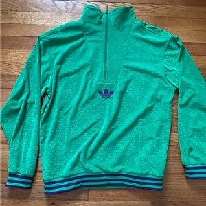 Adidas Green and Purple Track Jacket